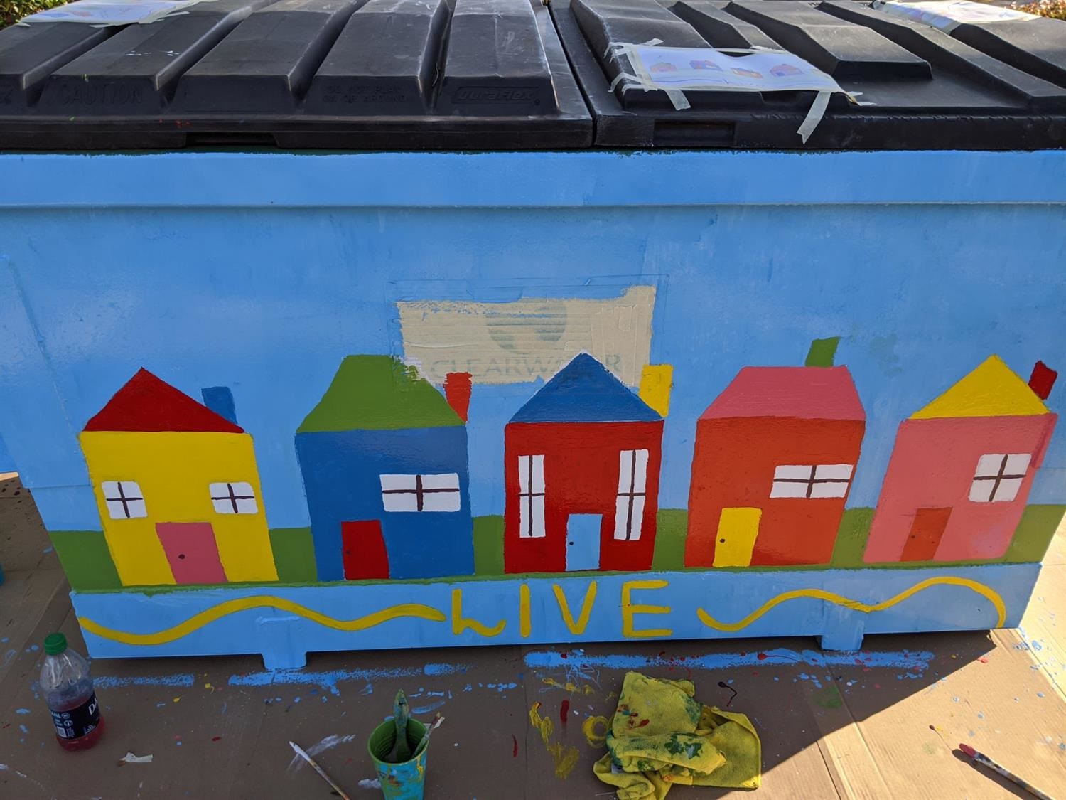almost complete dumpster art