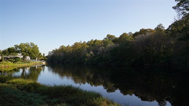 far view of the lake at cypress park