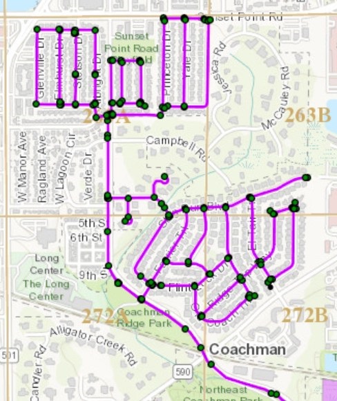 Coachman Ridge Map for Reclaimed Service Interruption