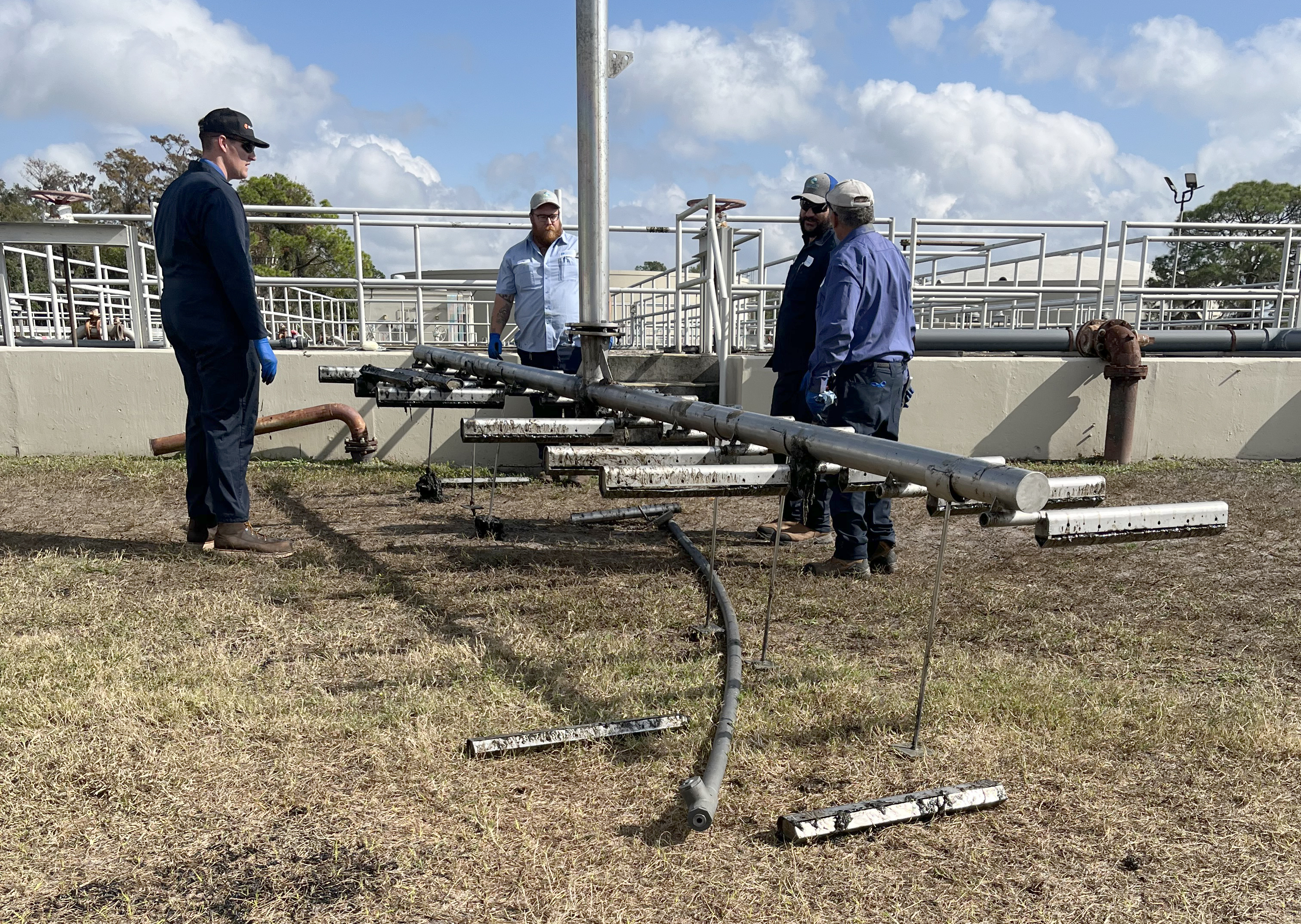 One of the digesters in Bay 2 at the Northeast Water Reclamation Facility is missing diffusers